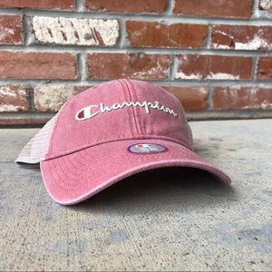 Champion Red Snap Back Hat